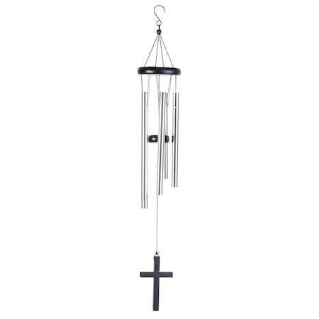 Dicksons 35 in Black Metal Cross Sail Cross Windchime WCA125